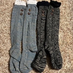 Boot socks, blue/black